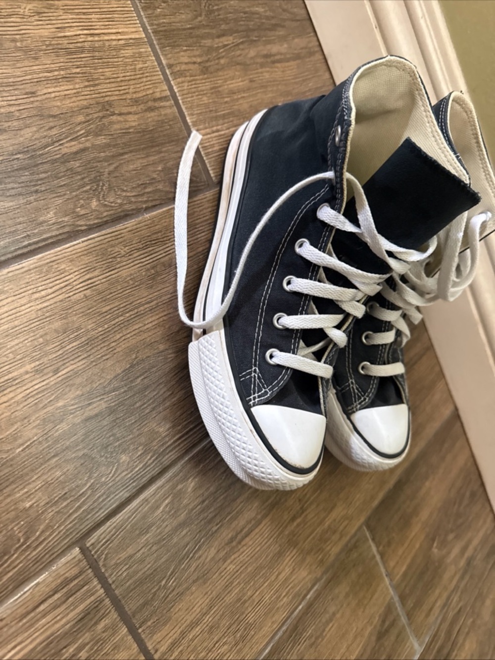 Size 7.5 - Converse Chuck Taylor All Star Platform High Top Black